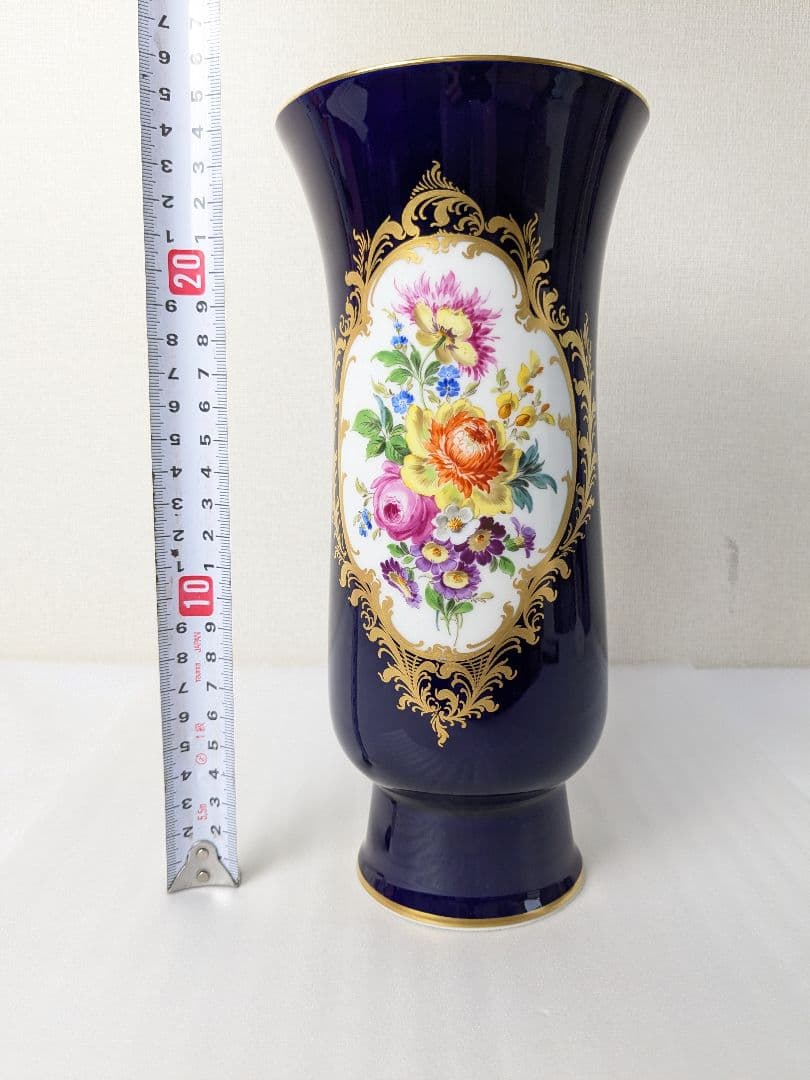 マイセン コバルト フラワーベース 花瓶