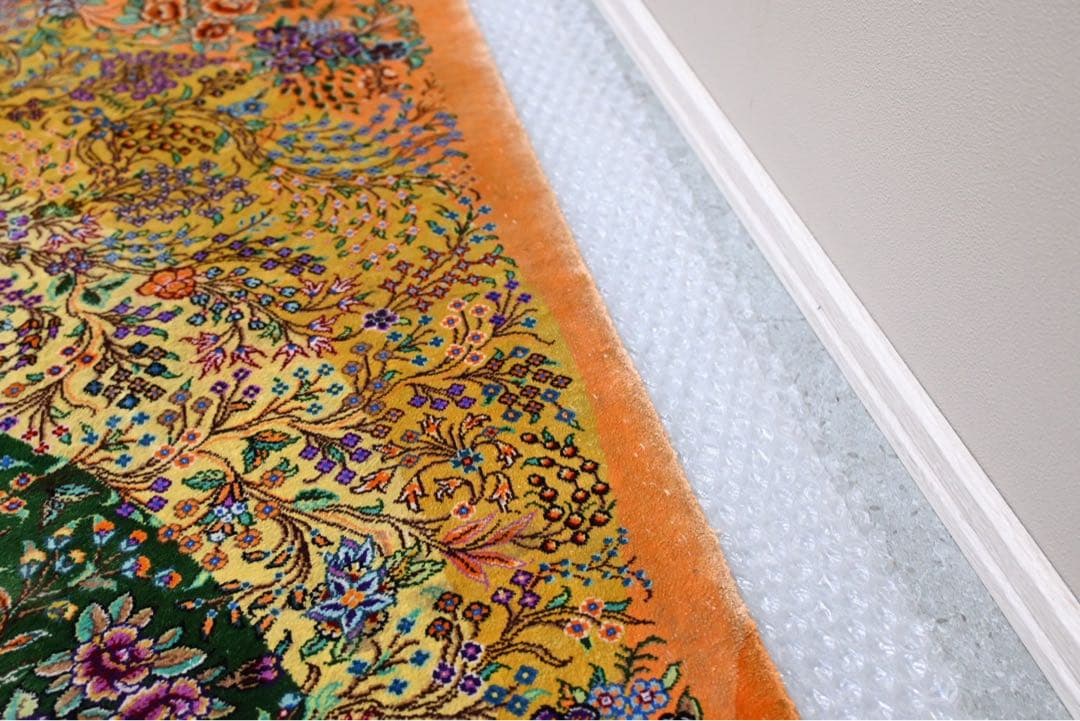 ⭐︎極上の逸品⭐︎ ペルシャ絨毯 クム サイン入り 330万