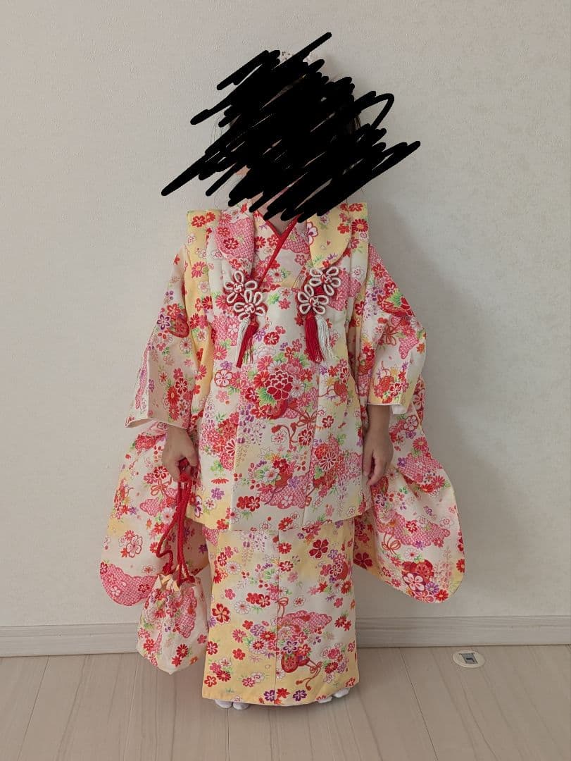 七五三 着物セット 花柄 子供用　3歳用