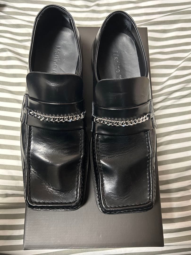 靴 Martine Rose SQUARE TOE LOAFER BLACK