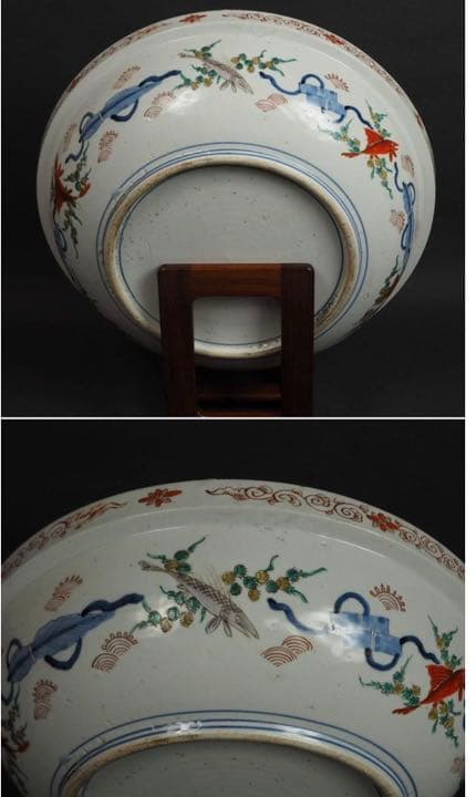 送料無料　江戸期 古伊万里大鉢41ｃｍ