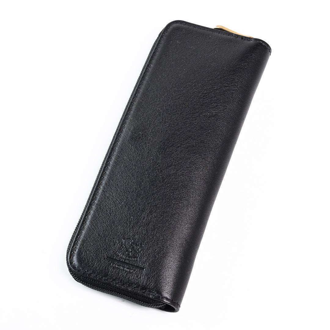 イルビゾンテ　レザーペンケース　黒