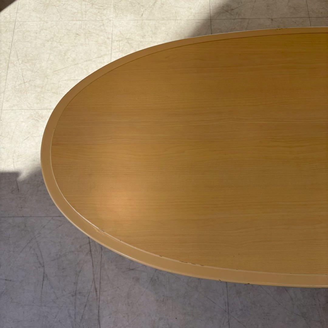 楕円テーブル　センターテーブル　リビングテーブル　ローテーブル　真鍮ベース