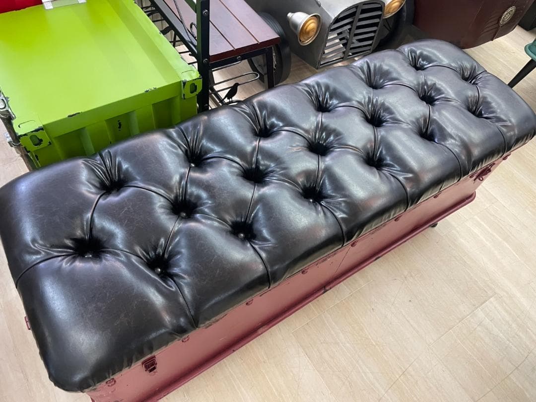 トランクスツール　3点セット　ソファ　スチール　収納ボックス　イス　スツール