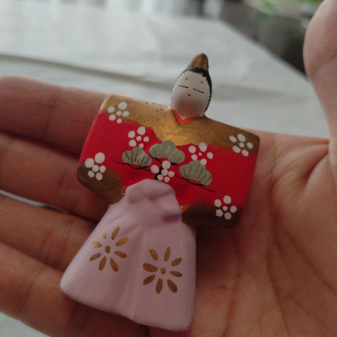 【U636】小さな 雛人形　内裏様のみ 陶器　京都人形