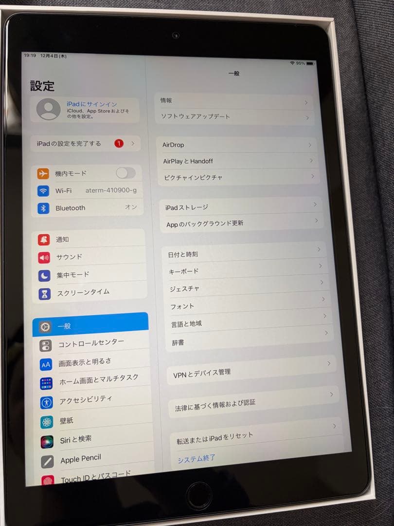 ipad 第7世代 32GB wifiモデル スペースグレイ