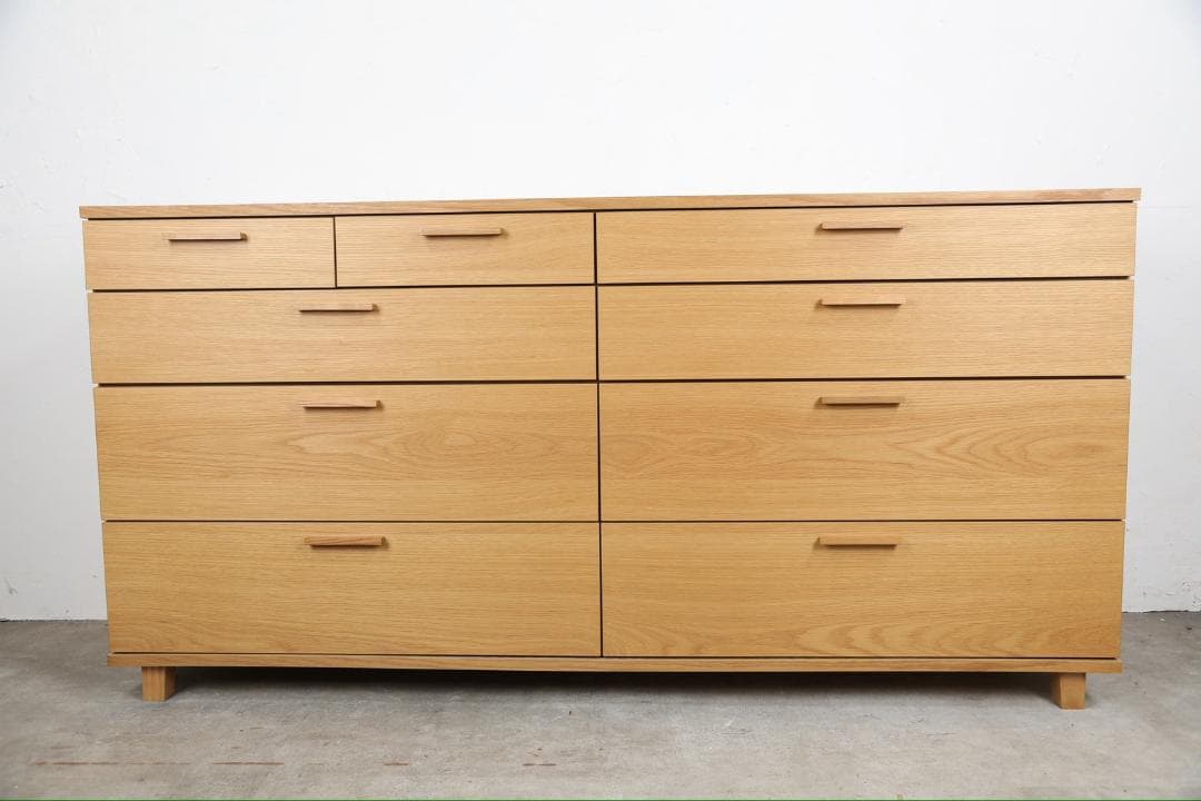 美品『オーク材』サイドボード ドロワー リビングボード チェスト RWsid21