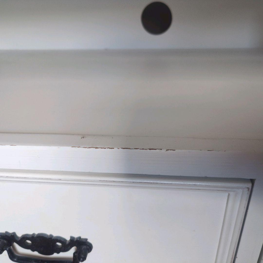 【送料込み】カントリーコーナー 仏製風フレンチ白キャビネット