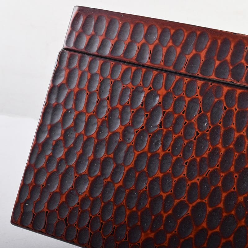 茶道具　鎌倉彫　高台寺文　利休茶箱　黒楽茶碗　振出など　七点一式　M　R8803