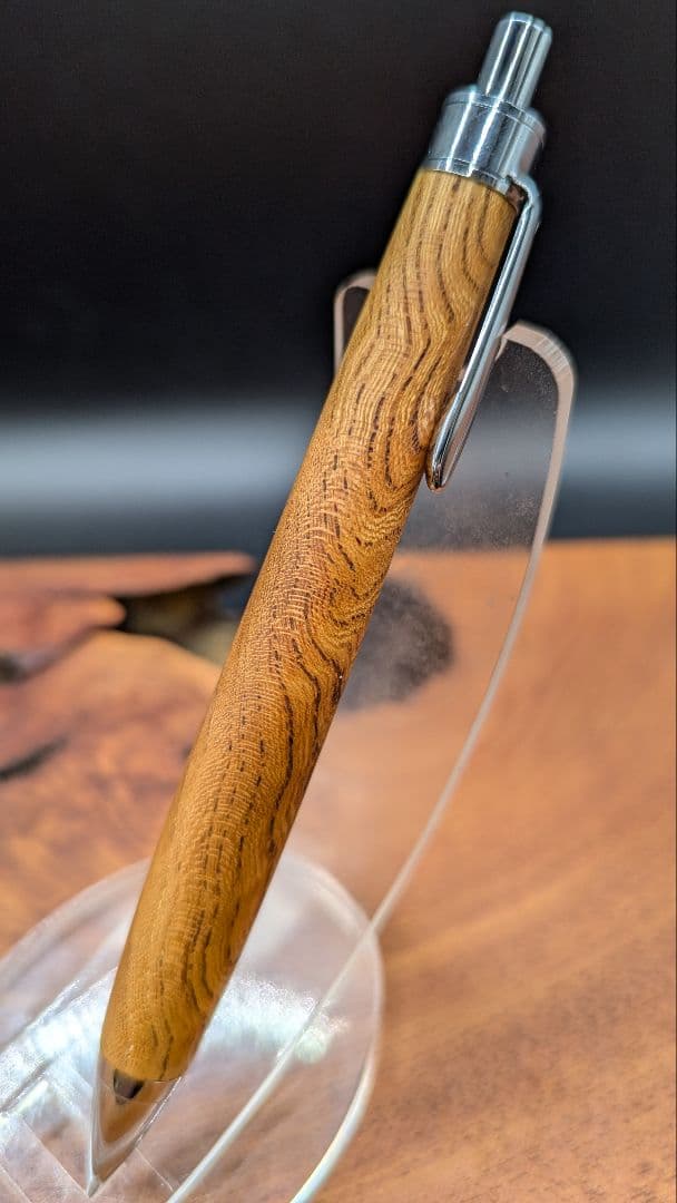 627 欅　変わり杢　木軸シャーペン　ボールペン
