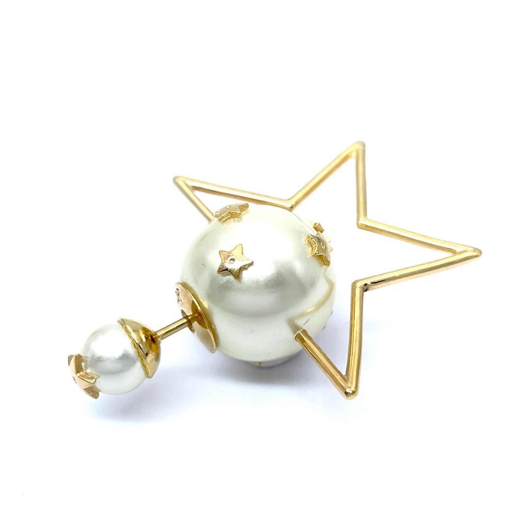 訳あり クリスチャンディオール フェイクパール スター トライバル ピアス GP