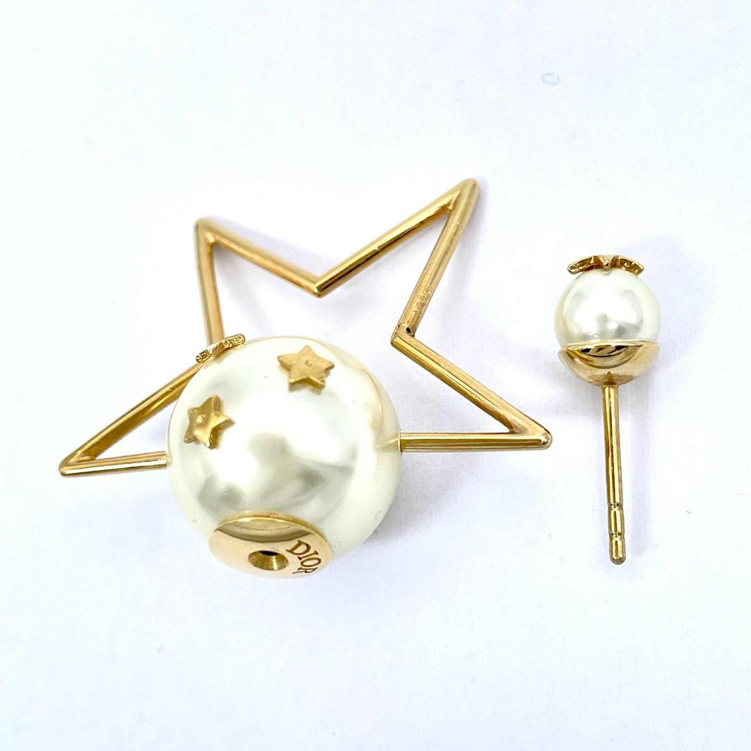訳あり クリスチャンディオール フェイクパール スター トライバル ピアス GP