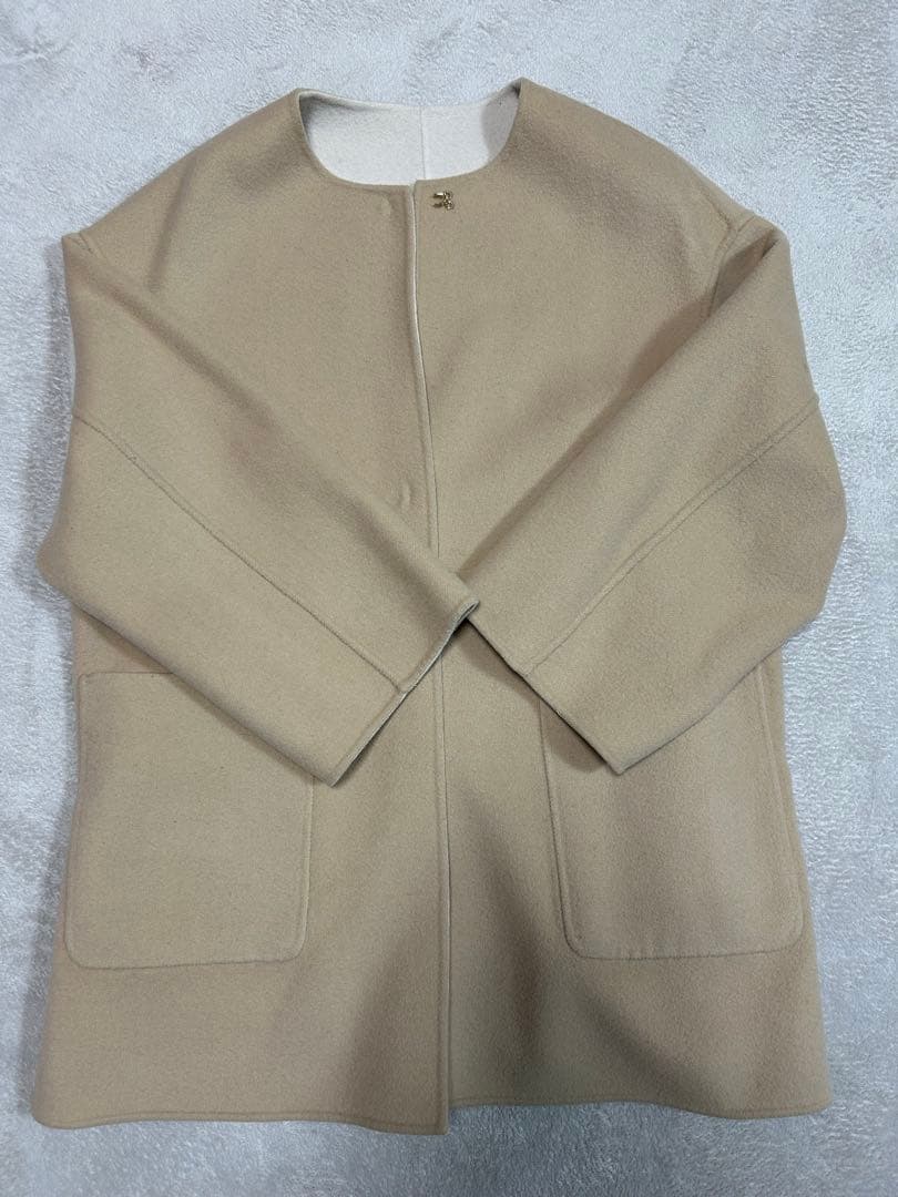 p*e様 UNITED ARROWS　バイカラー リバー　ミドルコート