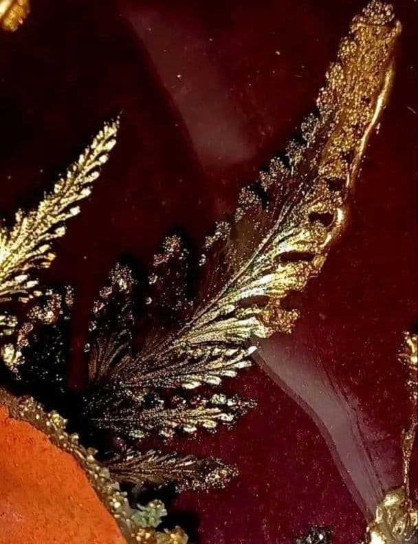 24K♤PURE GOLDエッジ加工／デンドロビウム 蘭 プリザーブドフラワー