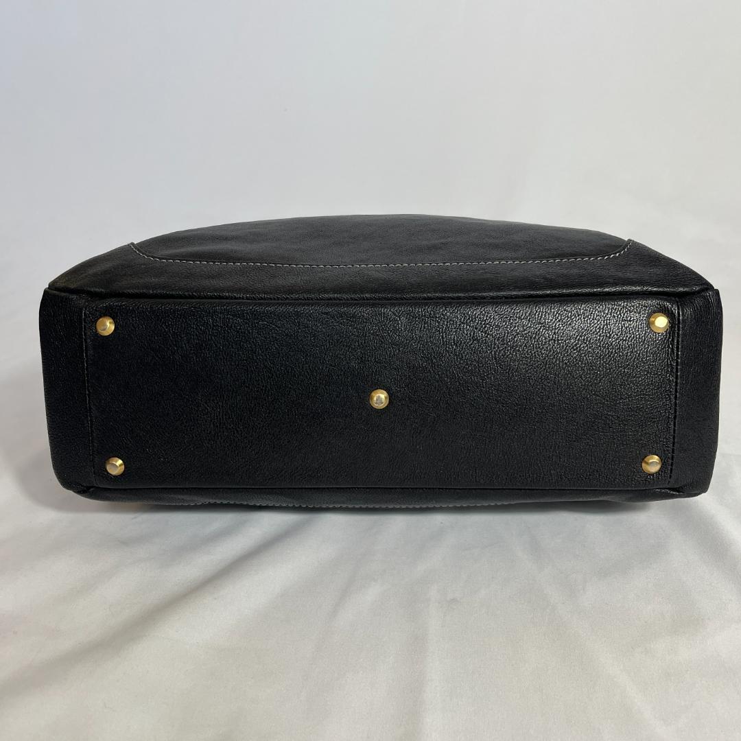 美品 土屋鞄製造所 アジール キャリア ビジネスバッグ レザー ブラック