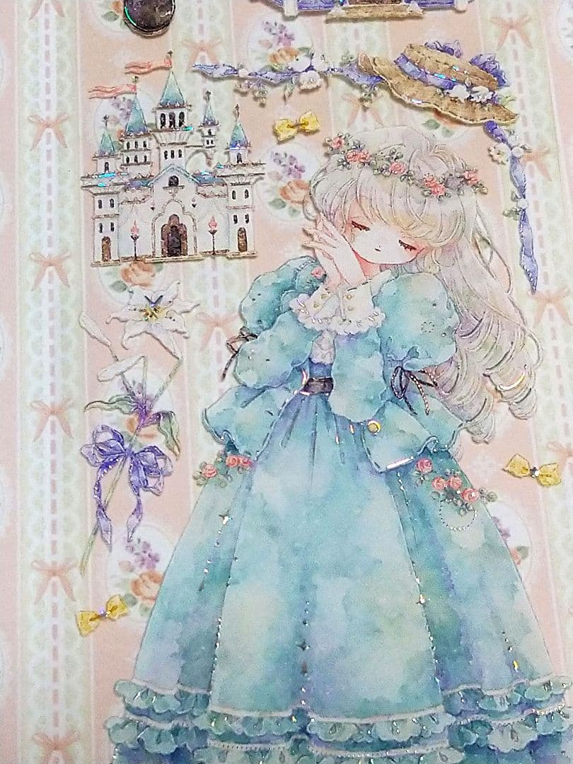 J1094＃枕边语(贝壳银)shine切り売り海外人物マステ