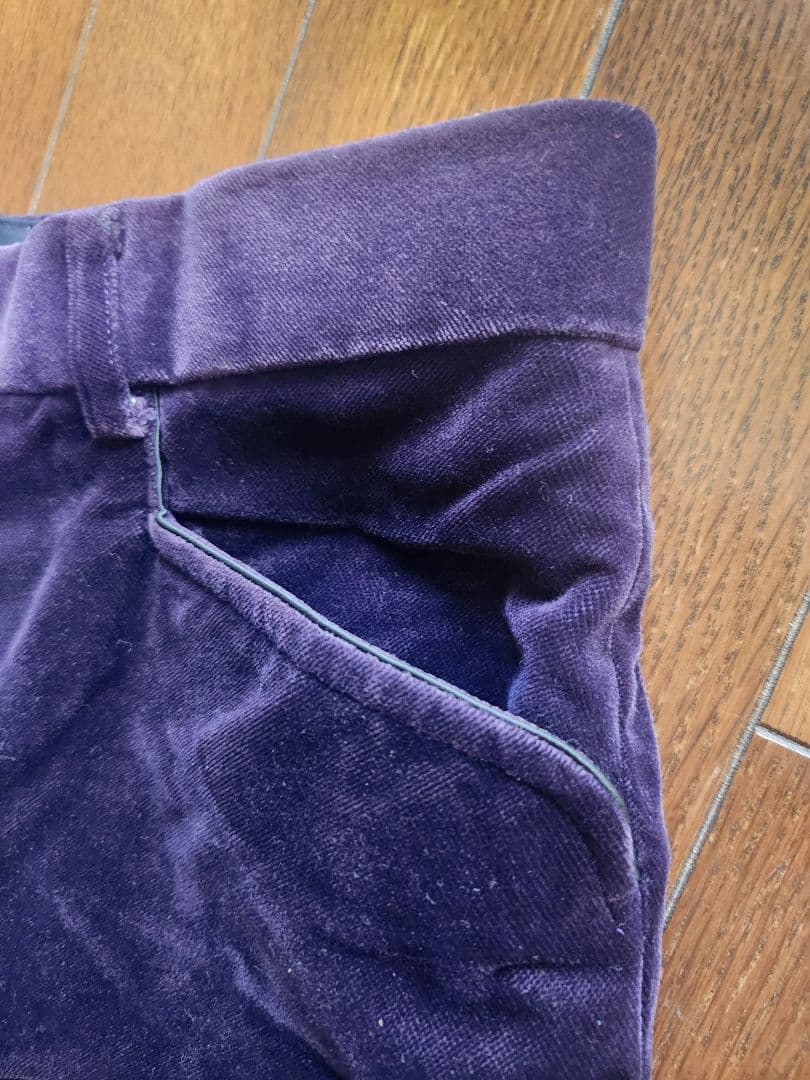 LITTLE BIG　 パープルベルベットダブルブレストスーツ　サイズ44日本製