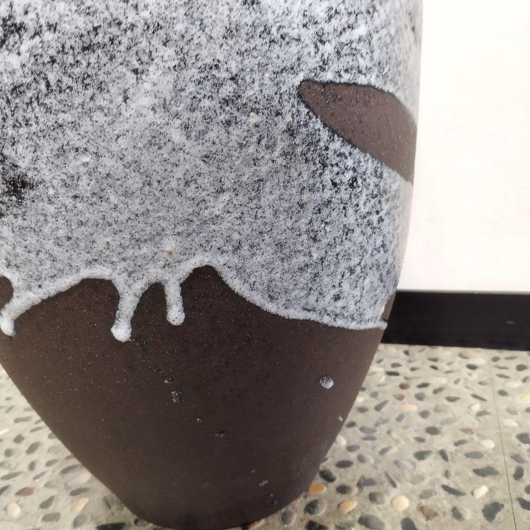 値下げ【新品・未使用】浅紫ひねり手　大壺傘立　へちもん　信楽焼　壺　傘立て