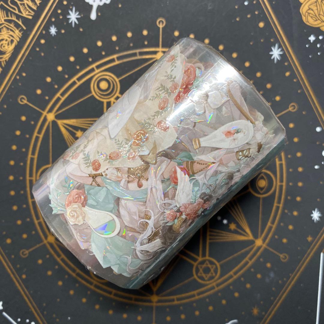 【H】海外　10m巻　貝殻光マスキングテープ　人物系/装飾系/背景系