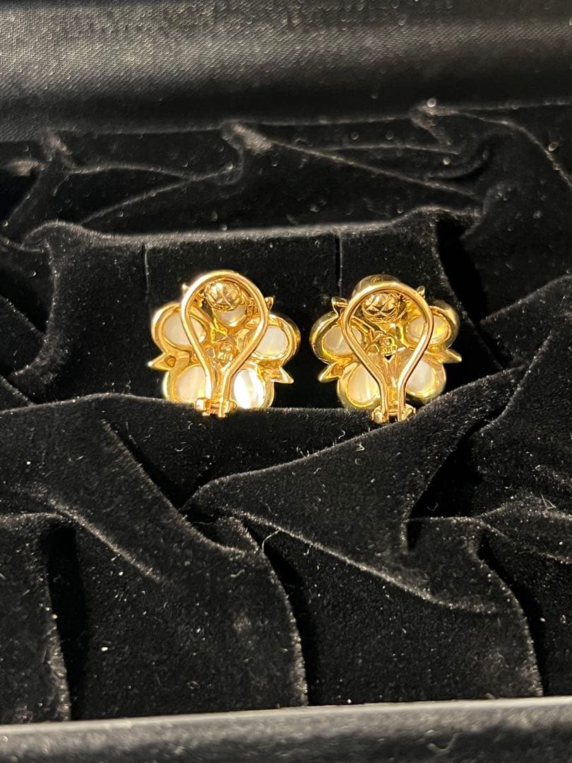 希少　MIKIMOTO ミキモト　ピクウェ　シェル.パール　イヤリングK18刻印