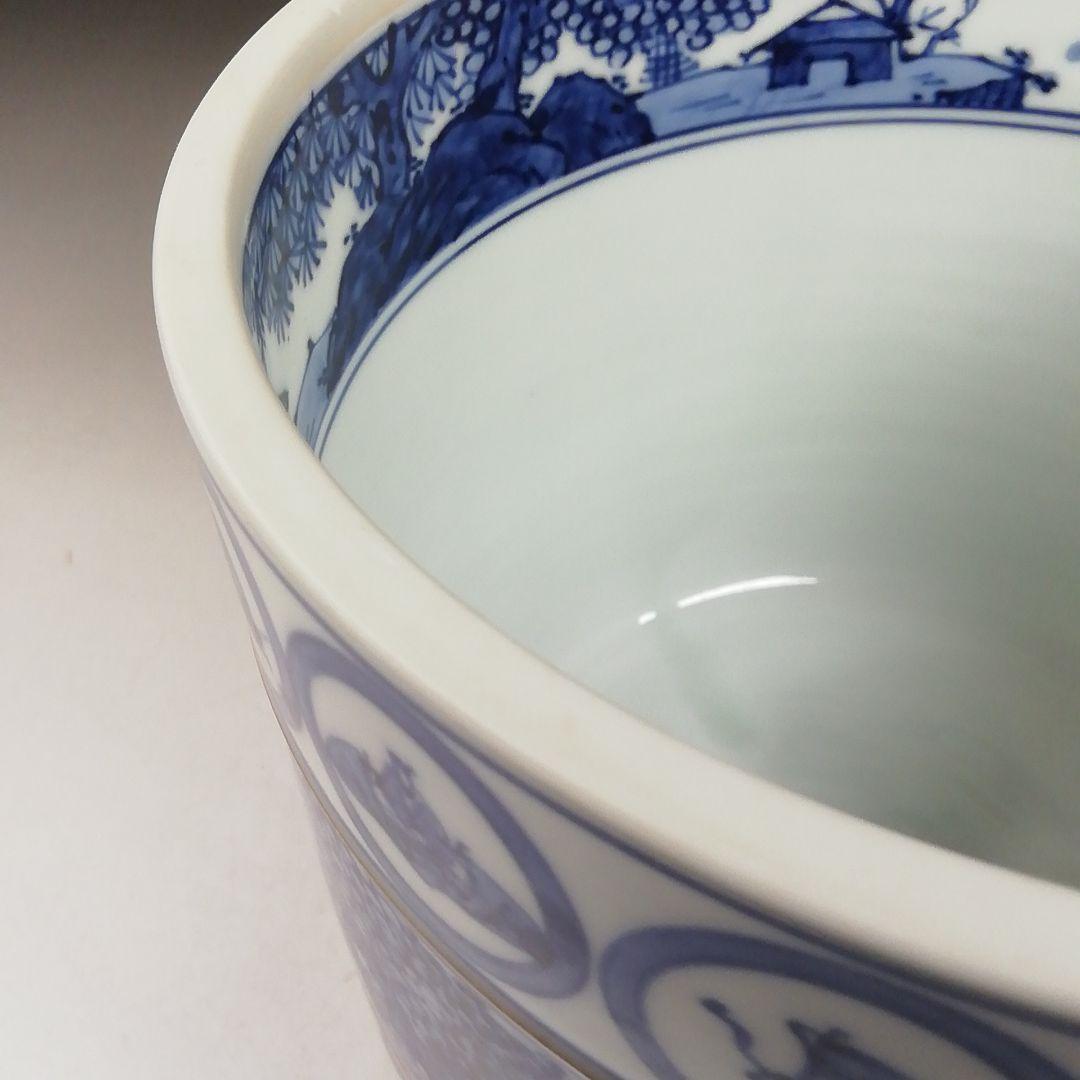 Ｗ７２　水指　『祥瑞写　青華』『平安　高野昭阿弥 造』　共箱　茶道具