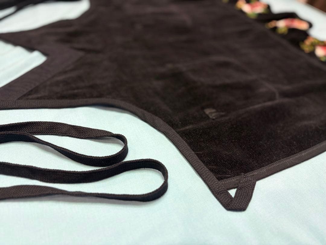 FEILER フェイラー シュニール織 ムーンライトフラワー エプロン ブラック