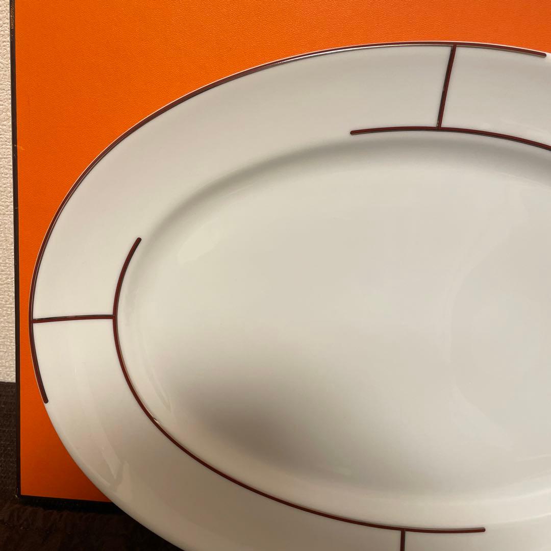 エルメス　リズム　ルージュ　オーバルプレート　ディナープレート