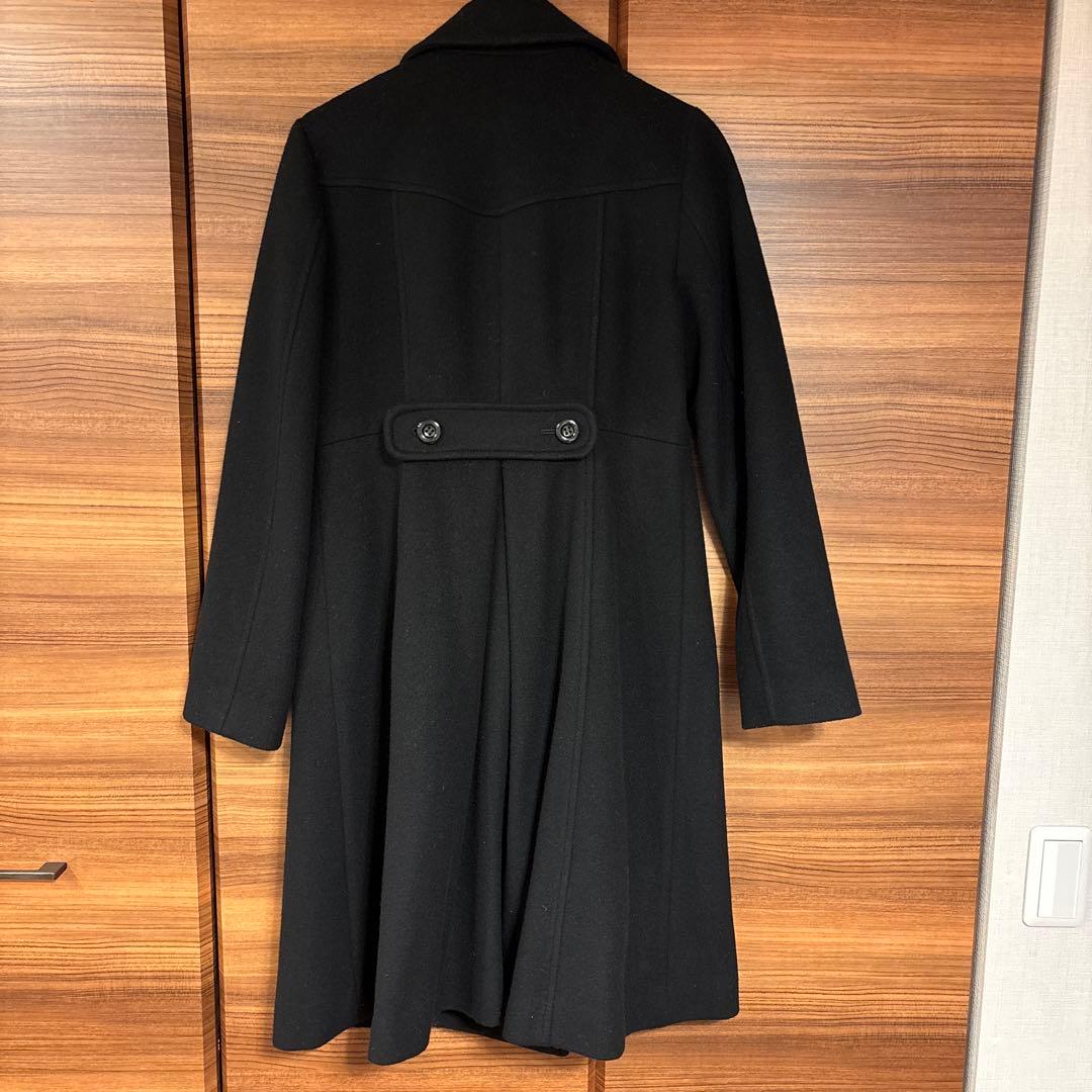 ブルーレーベル　コート　黒 ダブルブレスト ウールコート