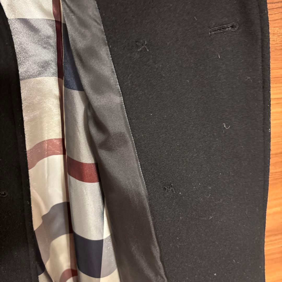 ブルーレーベル　コート　黒 ダブルブレスト ウールコート