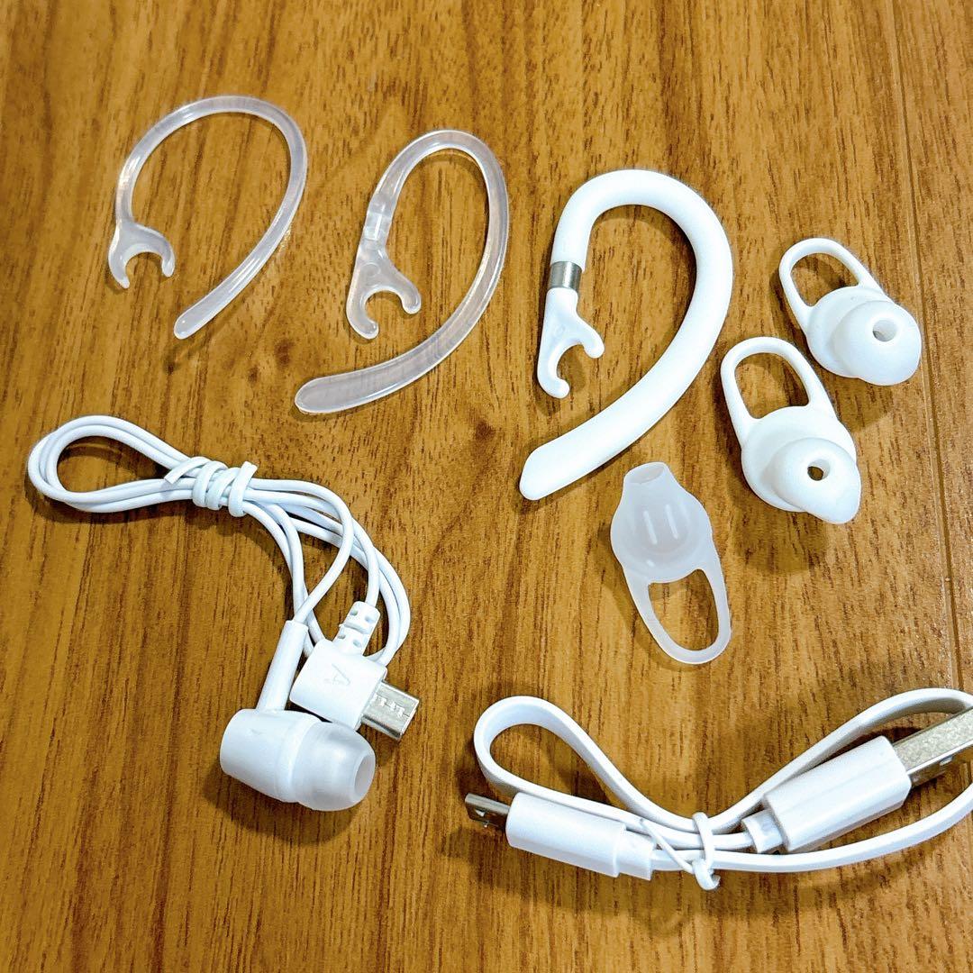 ヘッドセット　Bluetooth ワイヤレス　ハンズフリー通話　ホワイト　片耳