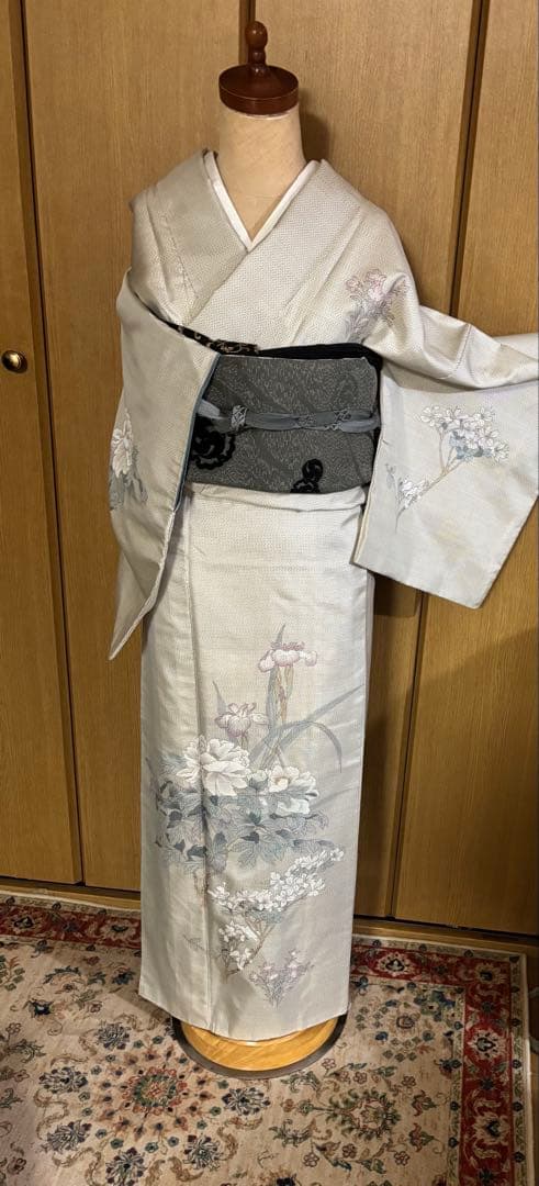 先染め　白大島　カタス式 染め柄付下げ　フェミニン♪ きもののやまと謹製