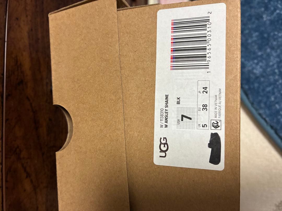 UGG モカシン　ダコタ　アンスレー　シェイン　リボン　ブラック　24㎝