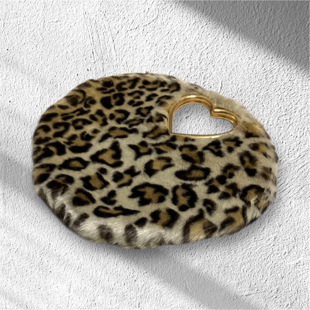 shrimps ハート形ハンドル レオパード バッグ