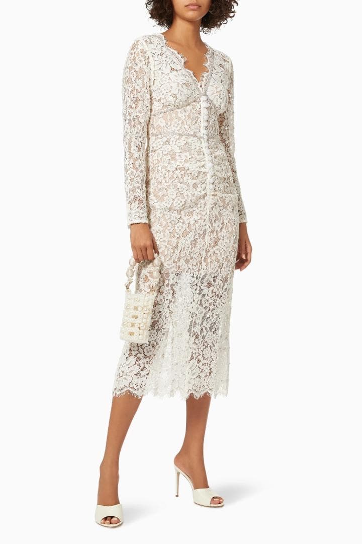 C*Y様 セルフポートレイト ワンピース レース クリーム UK8 未使用 結婚