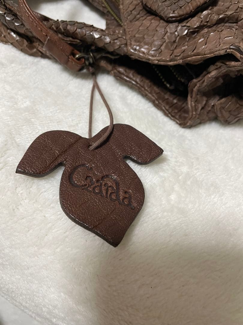 Ibiza イビザ　ヘビ革 ショルダー バンドバック　2way ブラウン