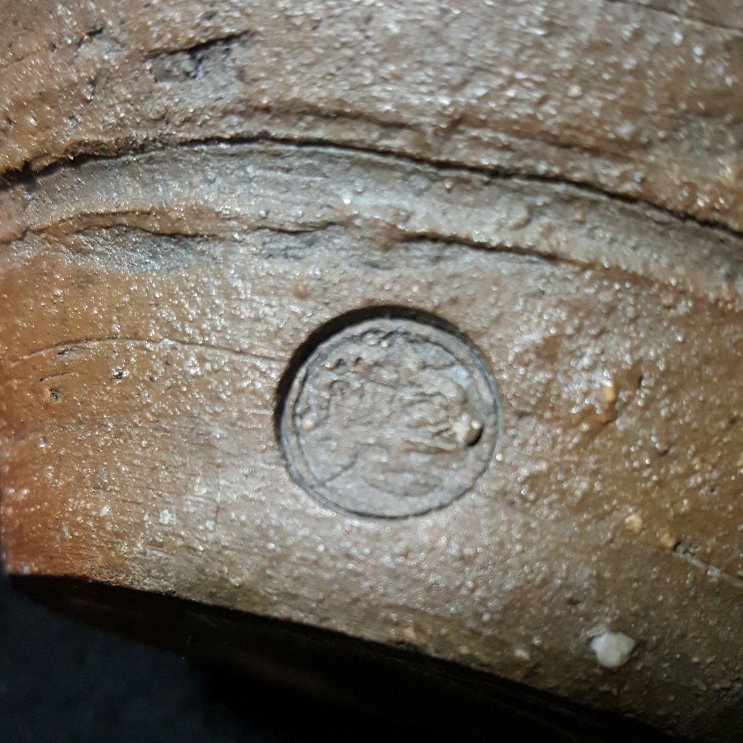 【古常滑】三筋壺　降物　趣ある窯くっつき　古物　お経の入れ物　三本の筋が特徴！！