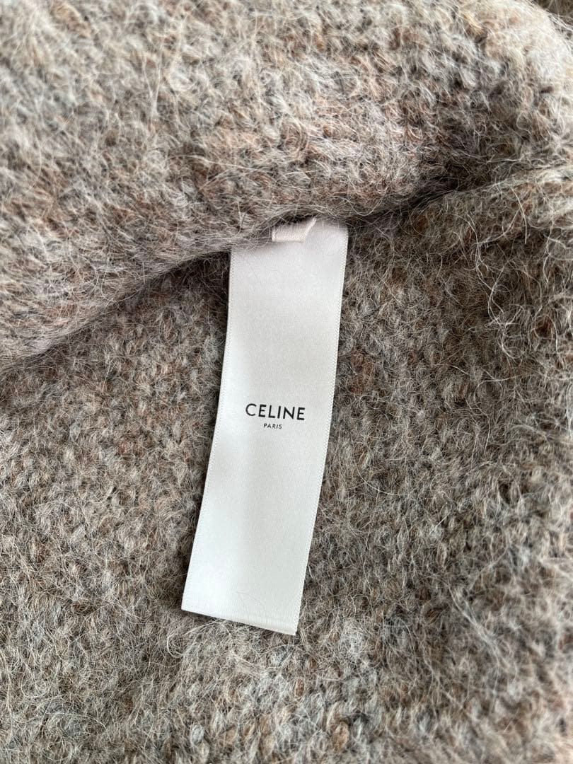 CELINE クルーネックセーター / ブラッシュドフェアアイル アルパカウール