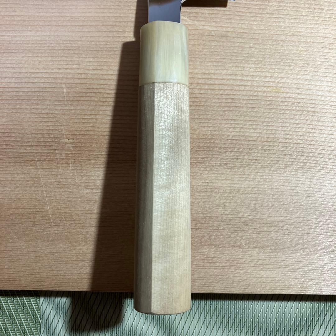 京都有次　本焼薄刃包丁　修理品　天然砥石で研ぎ済み