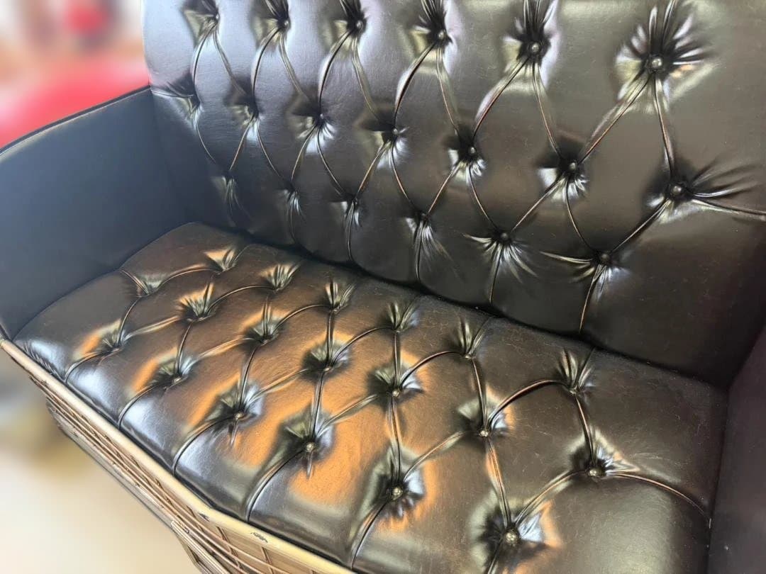 光る　ソファ　3人掛け　ヴィンテージカー　車　アメリカン　3Pソファ　イス　椅子