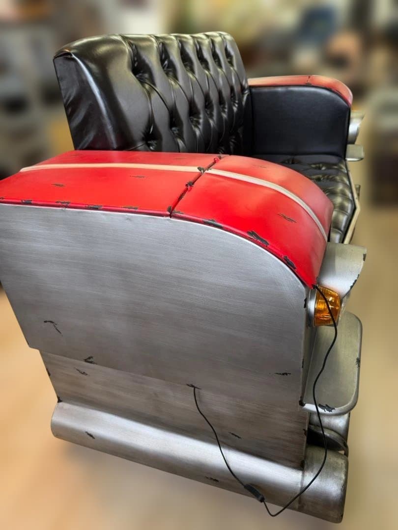 光る　ソファ　3人掛け　ヴィンテージカー　車　アメリカン　3Pソファ　イス　椅子