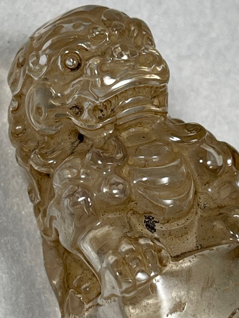 天然水晶 印章置物 年代品高品質 天然石 原石 置物大逸品 骨董 古美術品