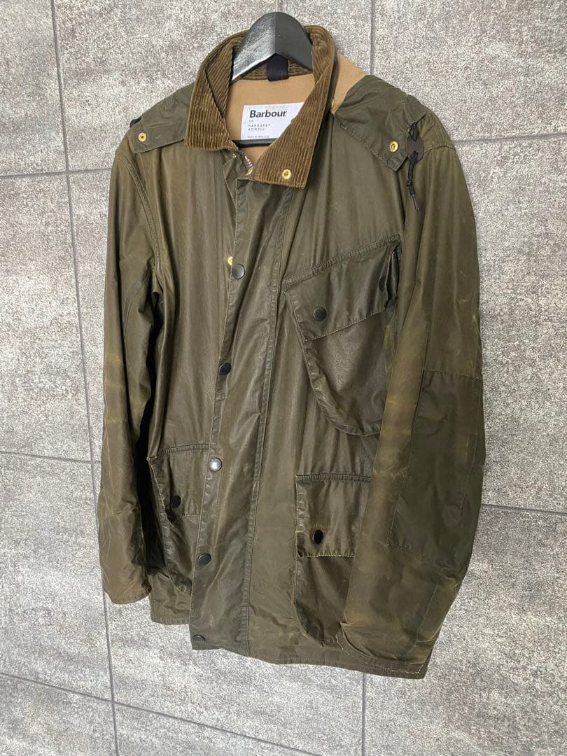 BARBOUR × MARGARET HOWELLオリーブA7モッズコート
