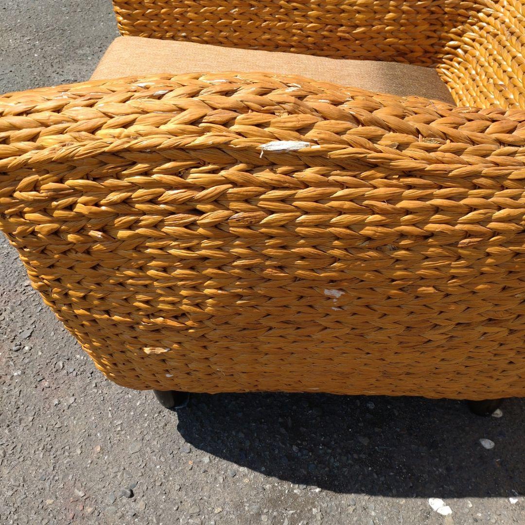 バリ風　1人掛けソファ　リゾート ウォーターヒヤシンス