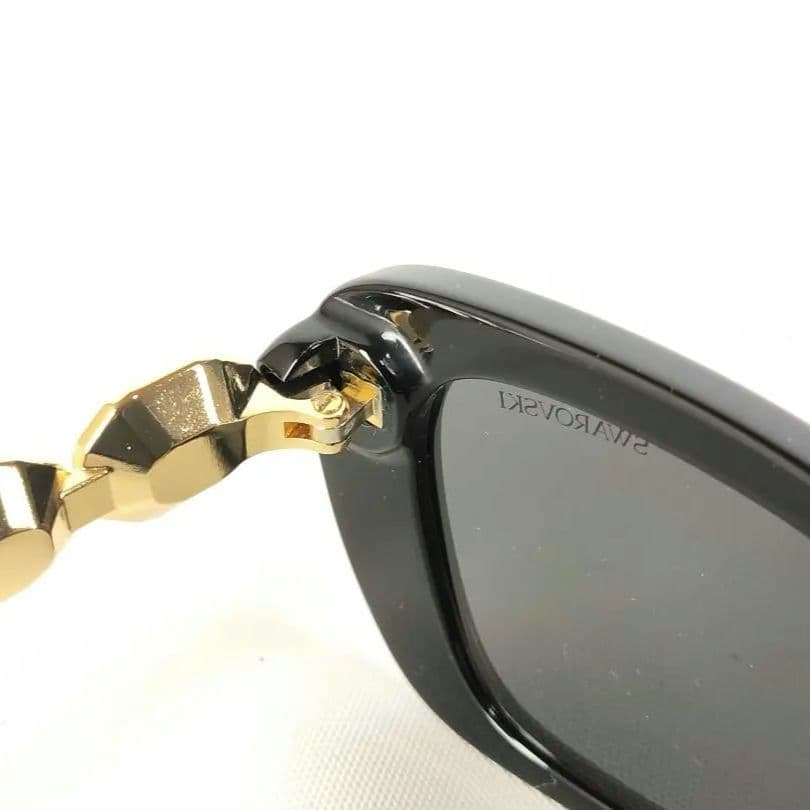 美品 SWAROVSKI クリスタル装飾サングラス ケース付 d30