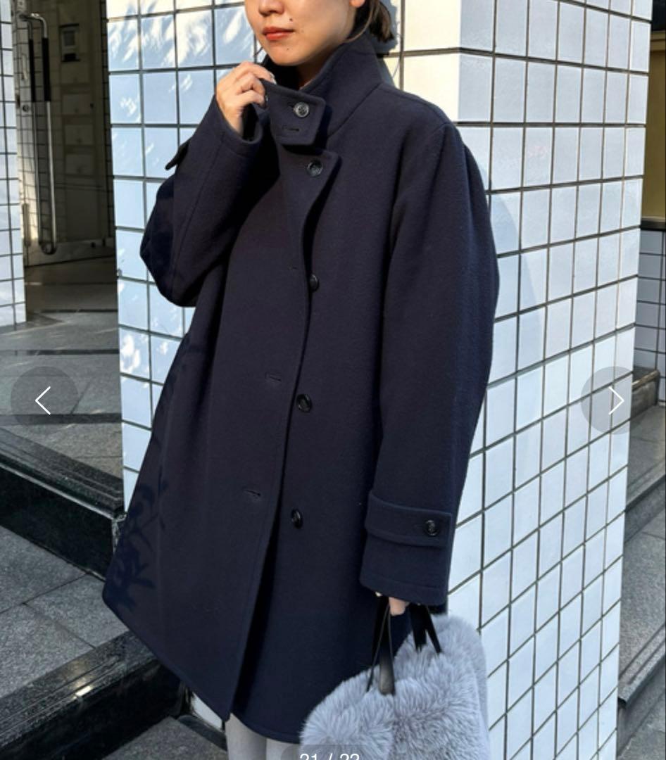 【2023AW】relume✴︎尾州ウールスーパー100モッサスタンドコート　36