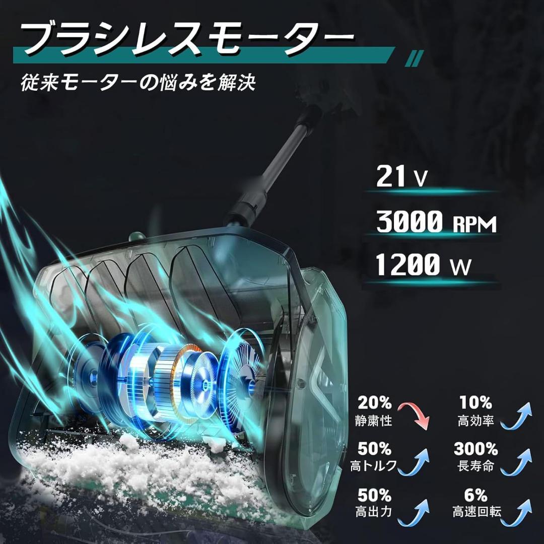 【新品】電動除雪機 除雪器具 電動スノーショベル 充電式 コードレス 家庭用