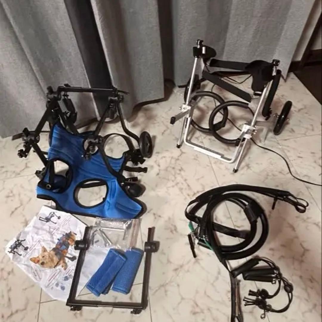 犬用車いす 青と白 小型犬用　中型犬用