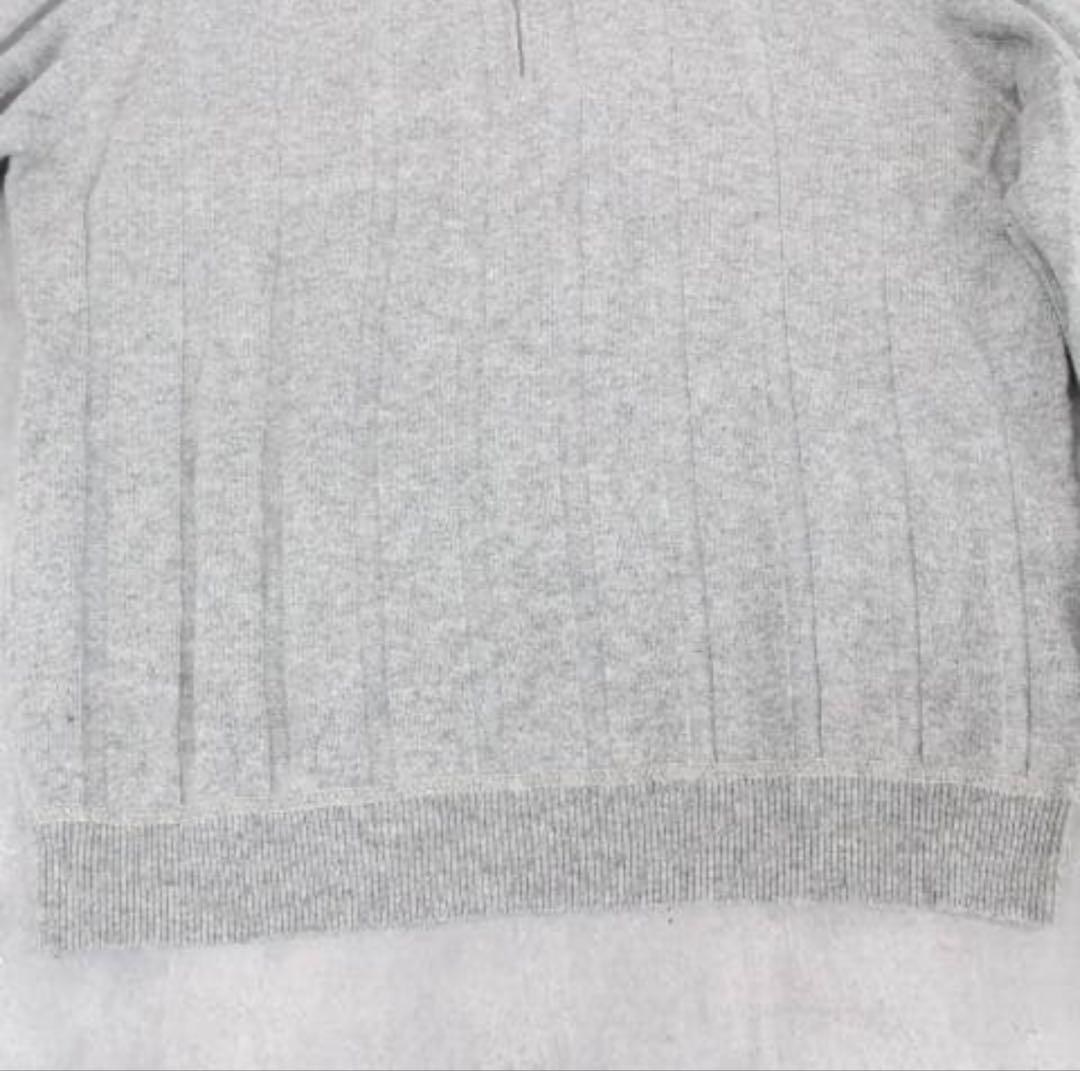 ◇BRUNELLO CUCINELLI グレー 薄手ハーフジップニット カシミヤ