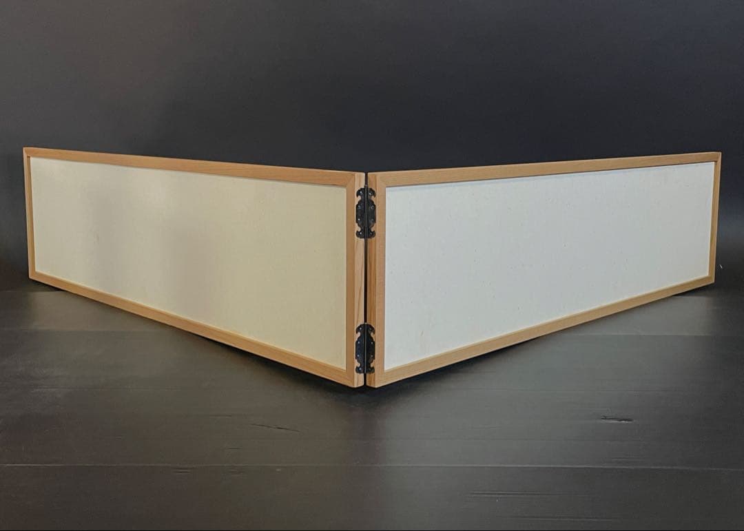 「祖」 網代 風炉先屏風 杉枠 八寸 紙箱 茶道具 （109①）