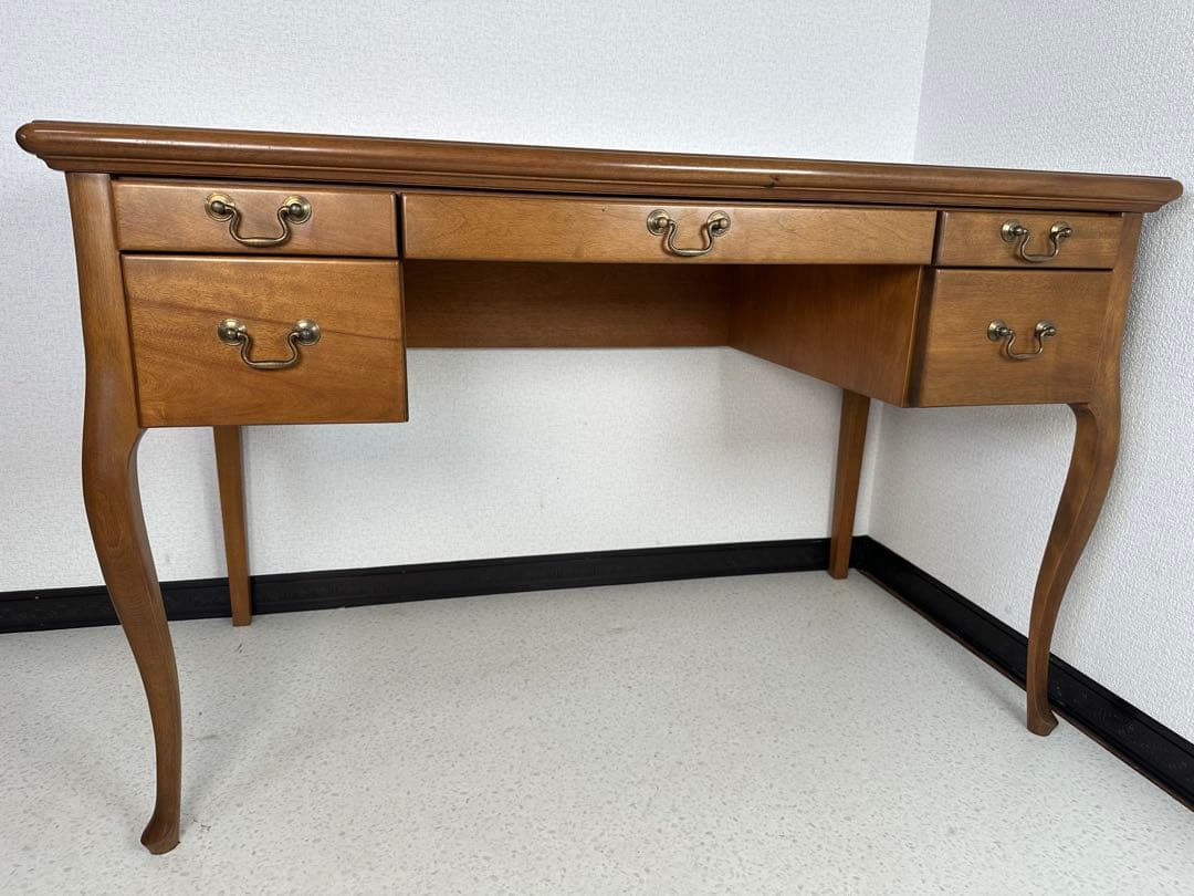 クラシック ヨーロッパ アンティーク 猫脚 事務机 学習デスク 書斎机 ※i1※